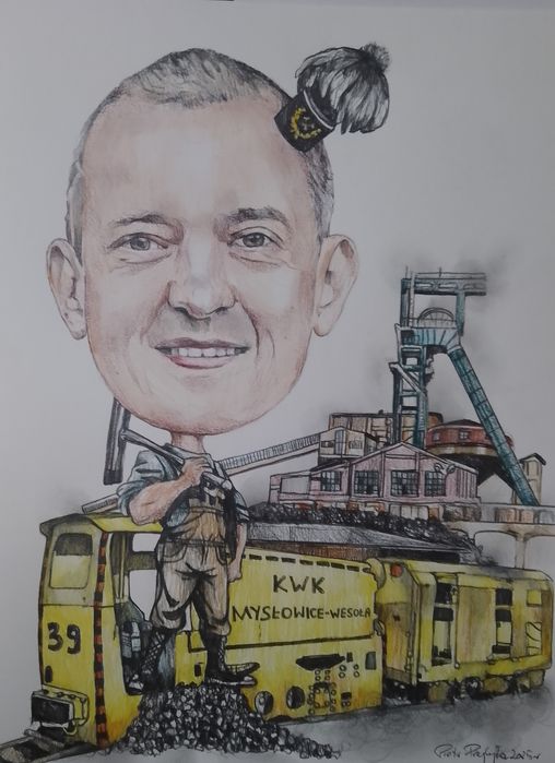karykatura portret prezent rysunek