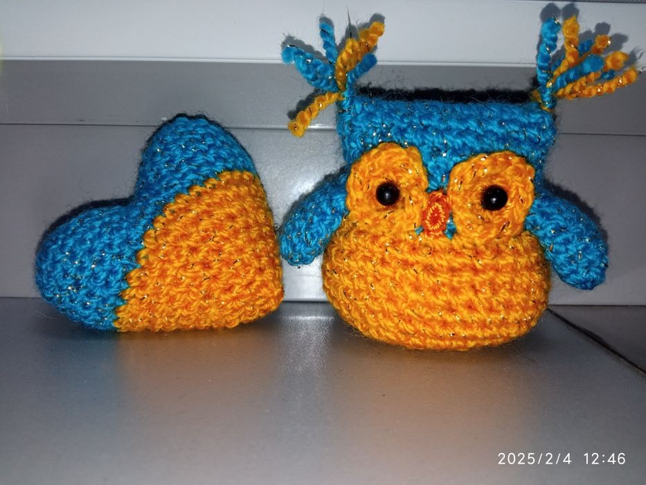 Патріотична сова серце синьо-жовта набір /патриотическая сова сердце