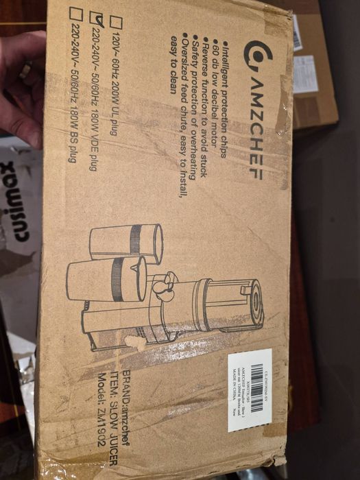Шнекова соковижималка AMZCHEF ZM1902 (Нова) / Slow Juicer