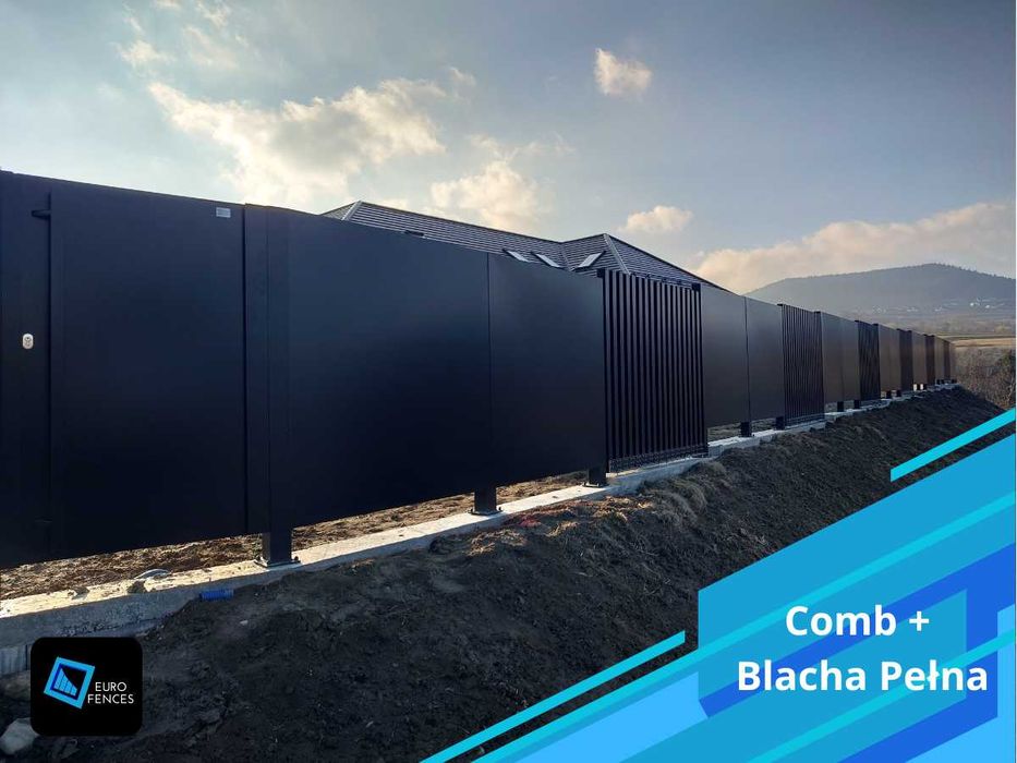 Ogrodzenie aluminiowe - model grzebieniowy Comb - Polski producent