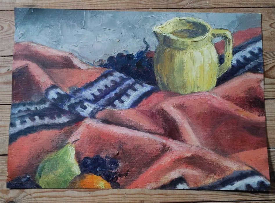 Lote de 2 estudos de Atelier - Óleos sobre papel espesso, cerca 1940