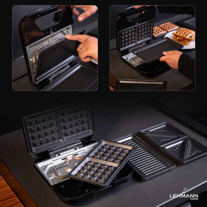 Opiekacz Do Kanapek Toster Sandwich Grill Gofrownica 3w1 Mocny 1200