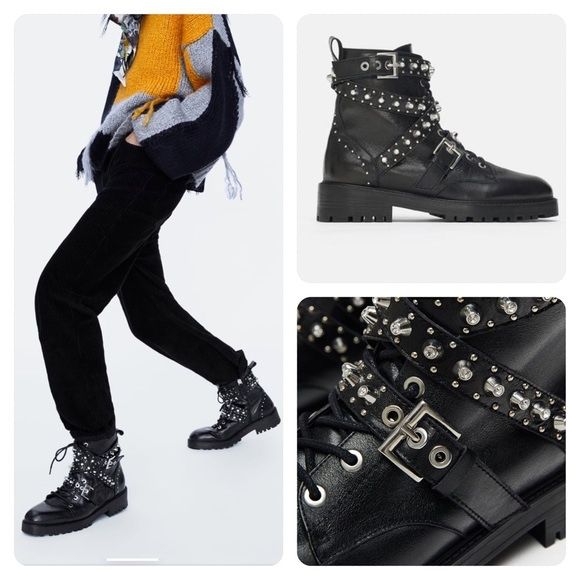 Шкіряні черевики Zara