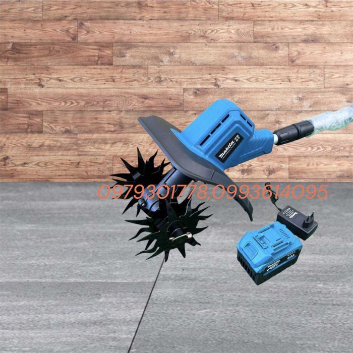 Садовий культиватор на акумуляторі Makita MBC-150 з двома акумуляторами 48V-8Ah Безщітковий двигун підходить для з пушування грунту