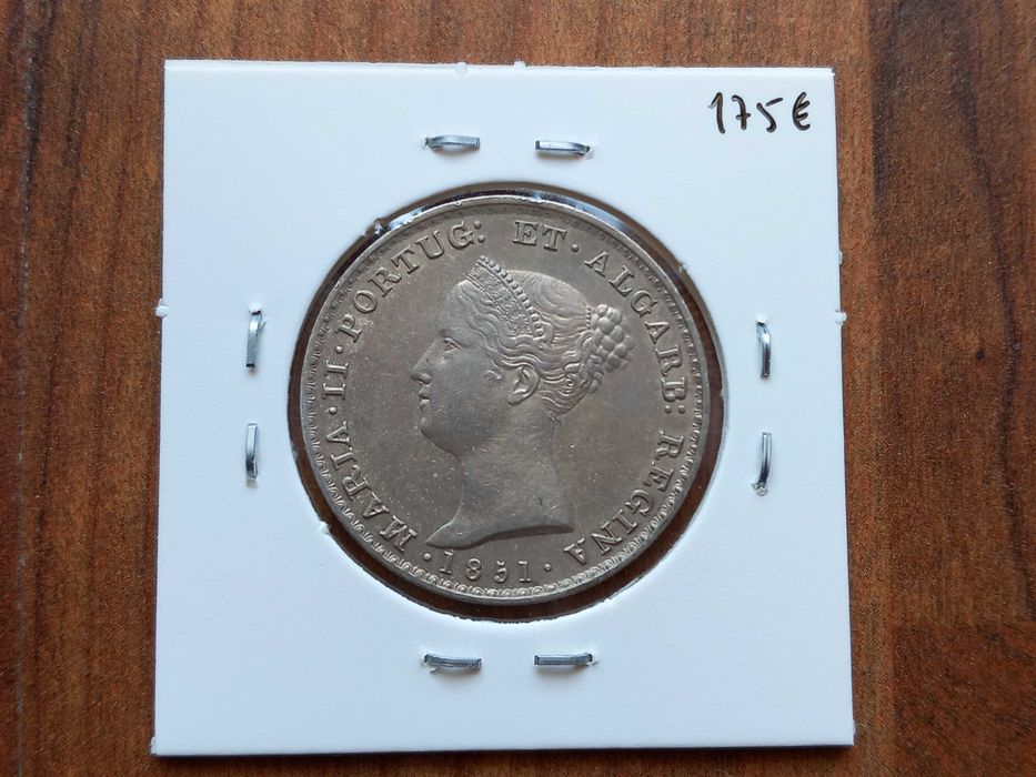 Moeda 500 Reis 1851 D. Maria II