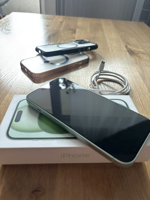 iPhone 15 128 GB Green – stan idealny | Gwarancja | Komplet