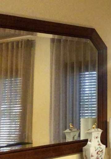 Espelho da marca BRASÃO (madeira de cerejeira)