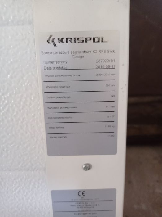 Brama garażowa segmentowa panelowa