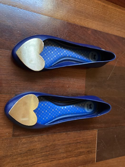 Sabrinas Azuis com coração dourado