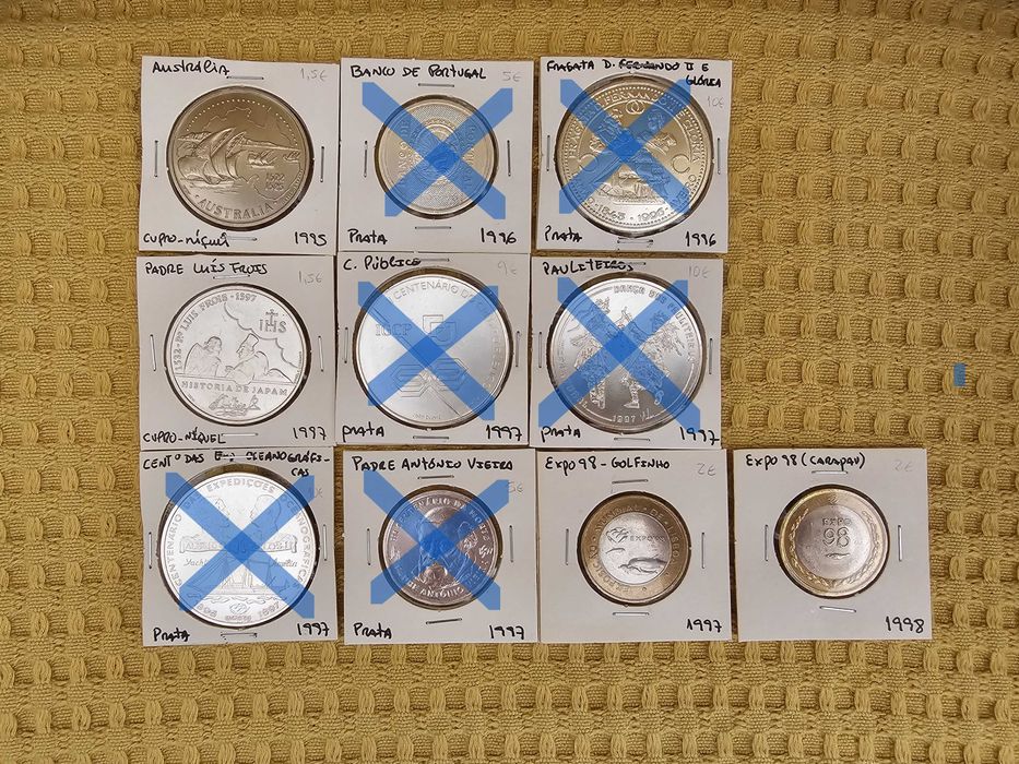 Lote de 46 moedas comemorativas da República