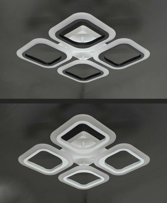 Led-060/4S без підсвічування основи 48Вт люстра смарт лед з пультом