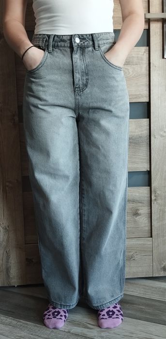 Spodnie jeansowe szare