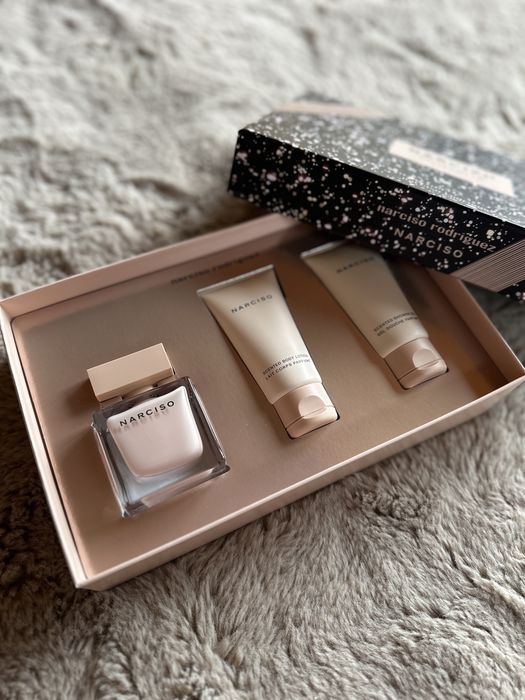 Zestaw perfumy NARCISO poudree, balsam, żel pod prysznic