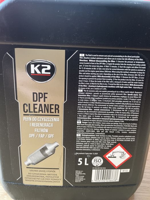 DPF cleaner K2 5 l środek do czyszczenia filtrów dpf fap gpf