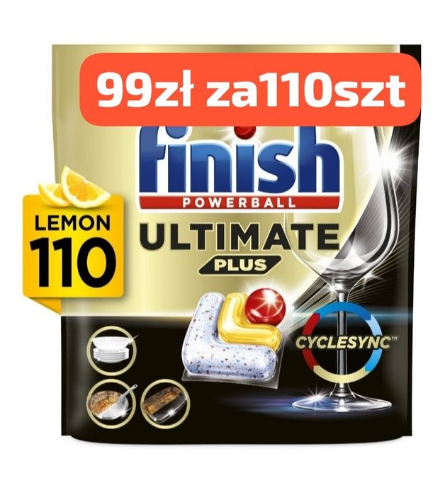 Kapsułki do zmywarki FINISH Powerball Ultimate All in 1 Lemon - 120 sz