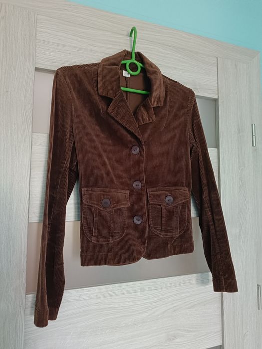 Brązowa sztruksowa marynarka vintage r. 36 - 38