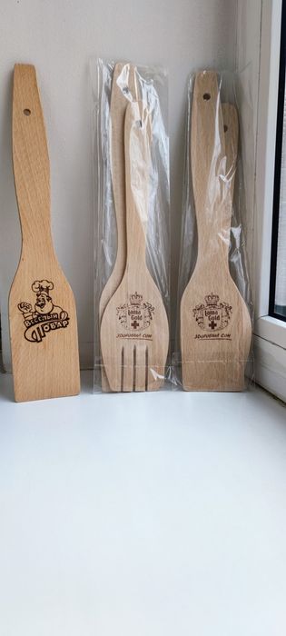 толкушка деревянная + лопатки