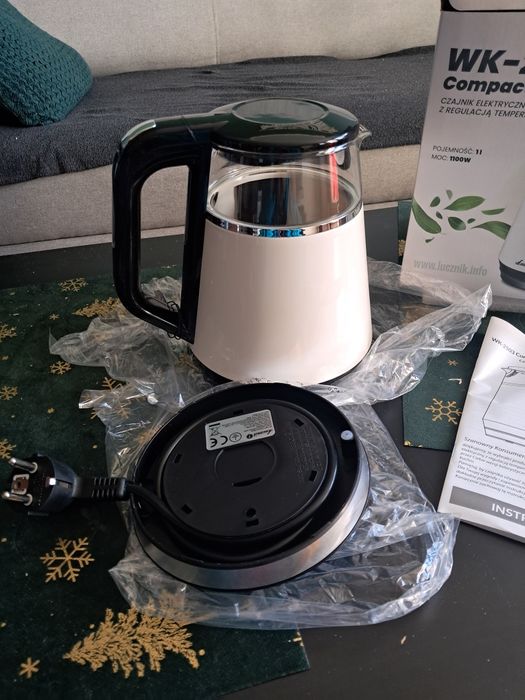 Czajnik elektryczny Łucznik WK-2503 Compact+ White  Nowy