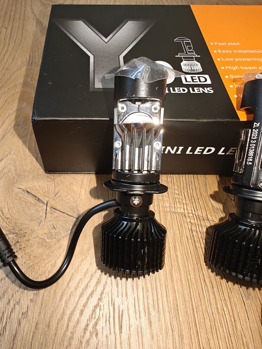 Автосвет. Лампи BI-LED міні лінзи мини линзы Y10 PRO  H7. Комплект