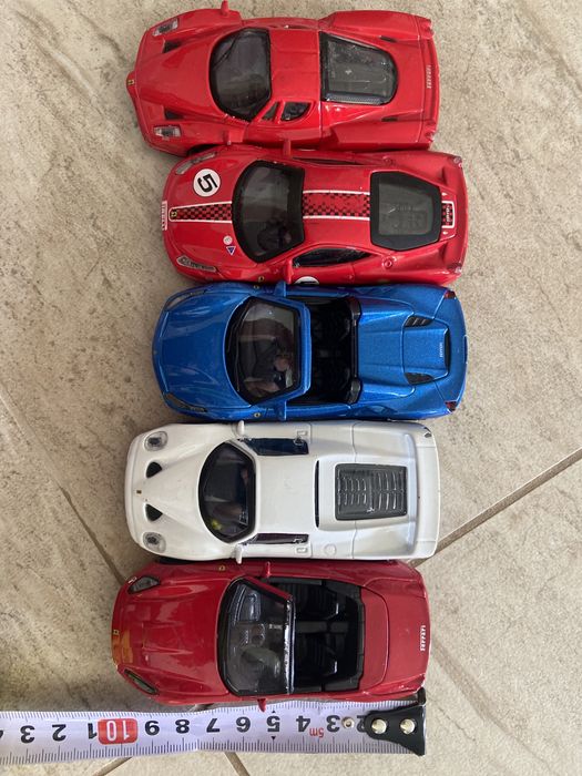 Samochody shell, kolekcja ferrari 5 szt.,