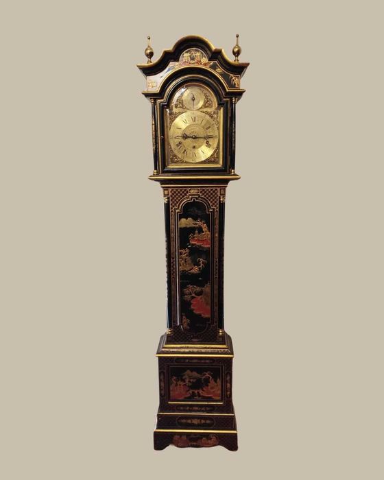 Relógio de Pé Antigo Pintado à Mão | Peça Decorativa Premium | Estilo Clássico Oriental