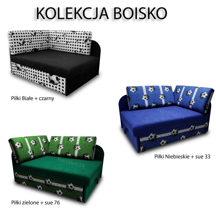 Narożnik dziecięcy Kubuś Łóżko dziecięce rozkładane z pojemnikiem na pościel Tapczanik