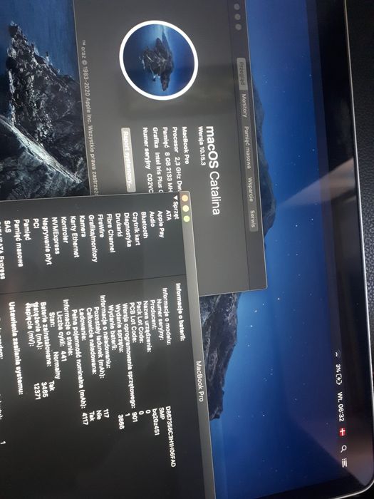 macbook pro 13 2017 a1708 i5 8gb  256ssd matryca bateria obudowa