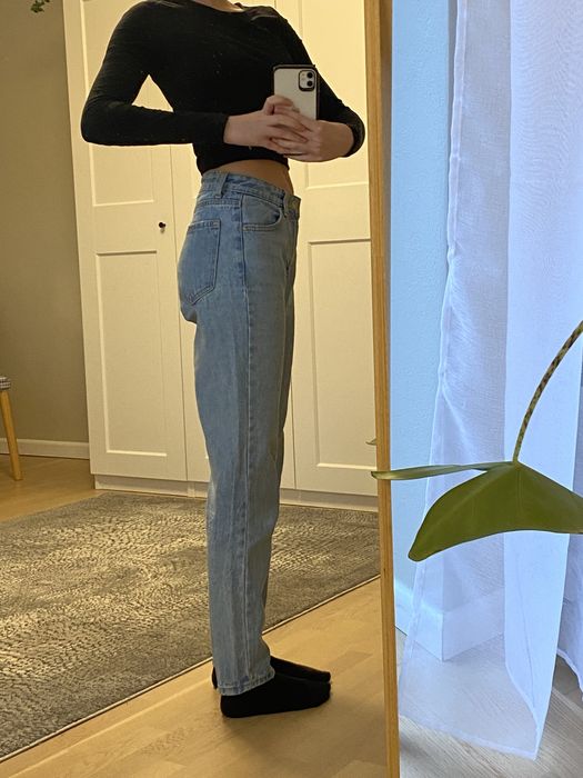 mom jeans jasnoniebieskie