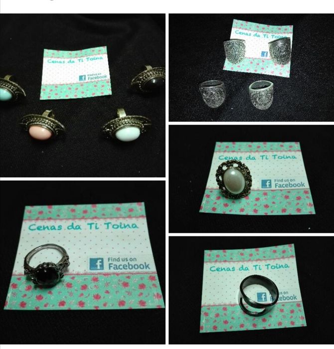 Bijuteria variada anéis e brincos