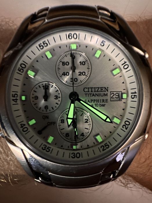 Zegarek tytanowy Citizen Marinaut Chronograph