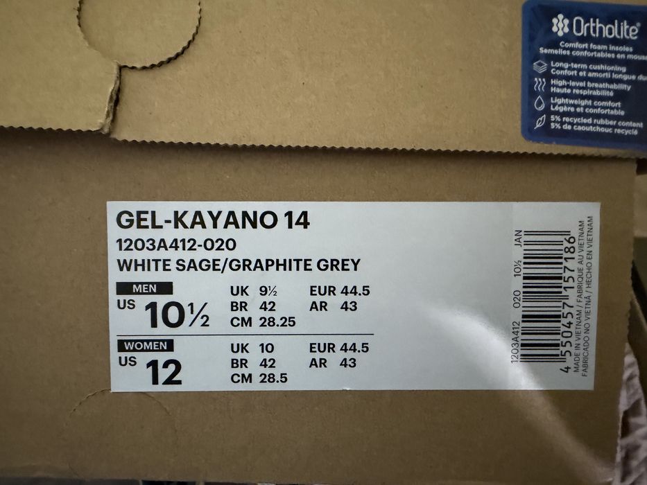 Кросівки Asics Gel-Kayano 14, нові, оригінал, розмір eu 44.5