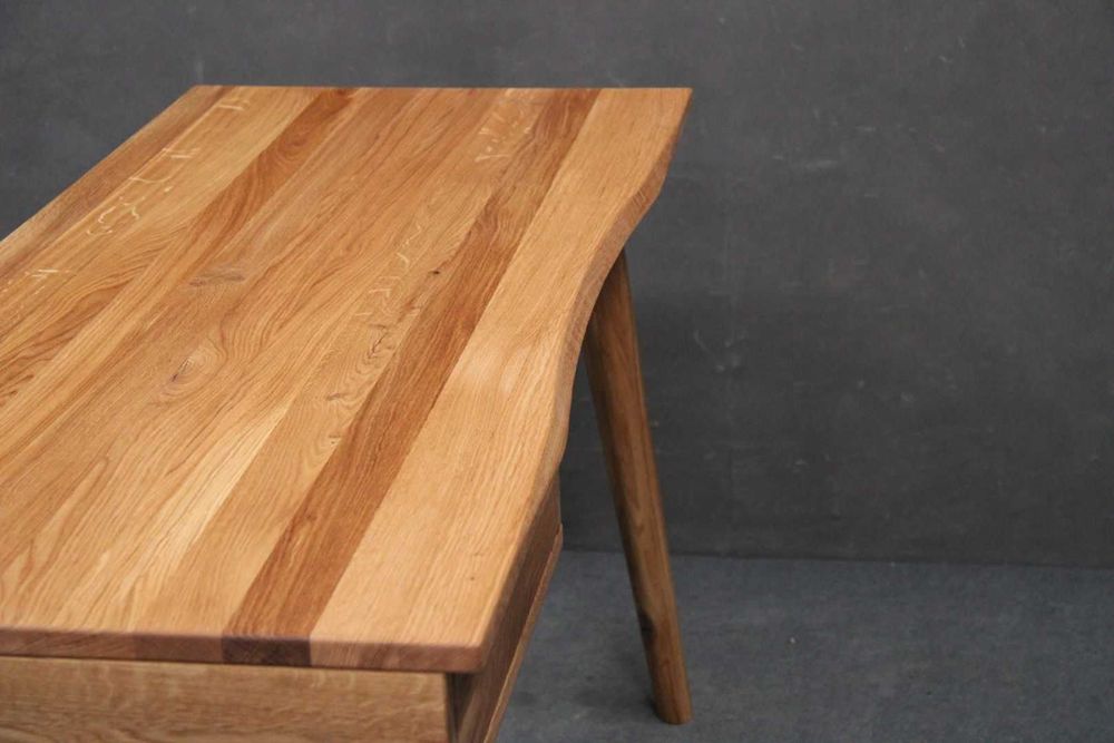 Biurko drewniane dębowe olejowane lite drewno 120 cm BGM24.pl B 6874