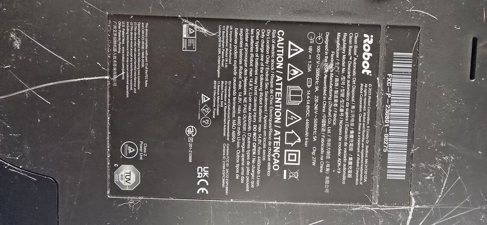iRobot Roomba j9+ model:ADK-Y1   wyświetla błąd nierównej podłogi