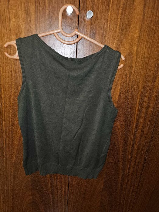 Camisola sem mangas em seda