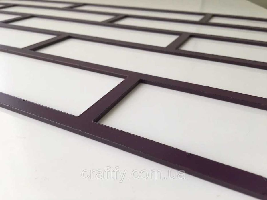 Трафарет 3 мм товщиною 89 см на 50 см під цеглу 210х50 мм