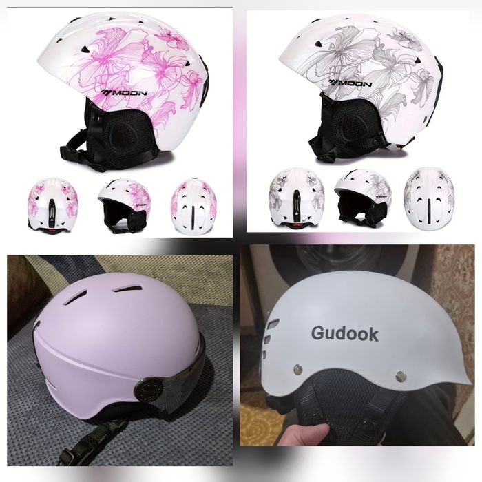 Якісний шолом для лиж MOON з окулярами, розмір М(55-58см), L(58-61см)