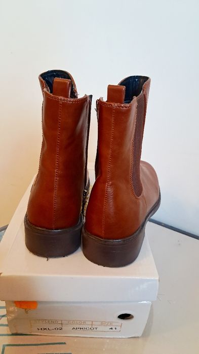 Botki  sztyblety  brązowe