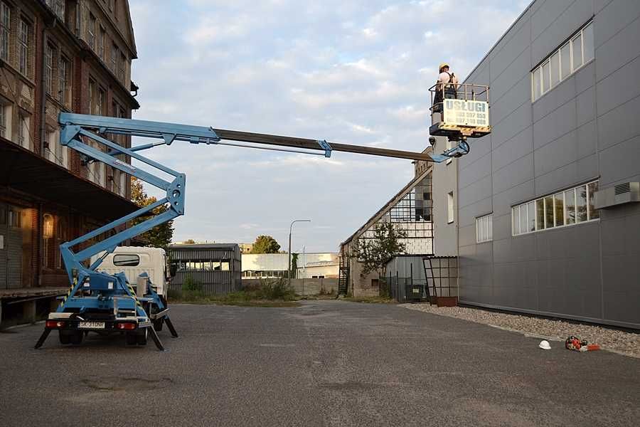 Usługi podnośnikiem koszowym, wynajem, zwyżka 20m, 24m