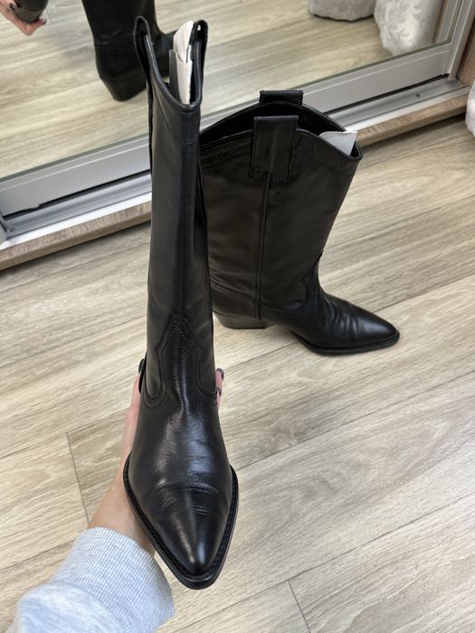 Козаки шкіряні zara 36