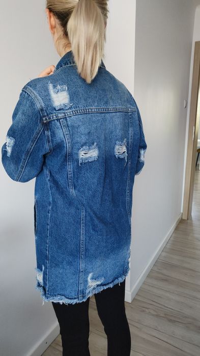 Katana jeans długa XS granatowa nowa