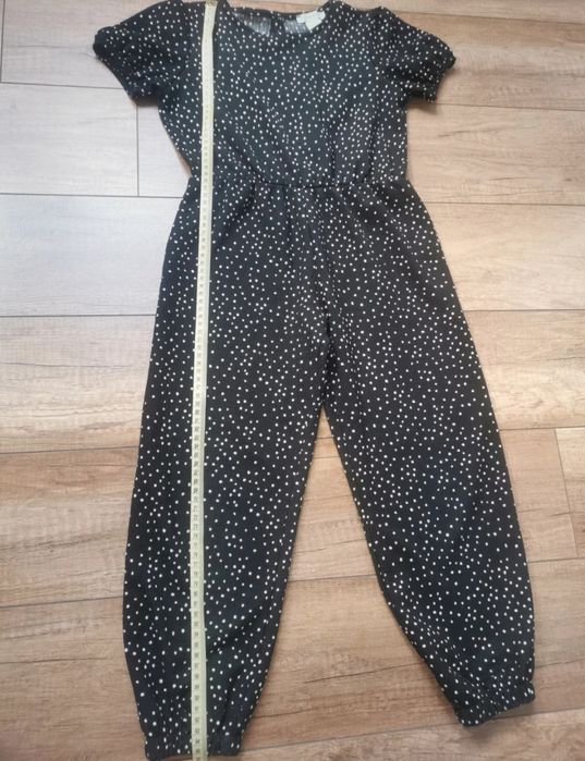 Kombinezon Primark 122 czarny w kropki