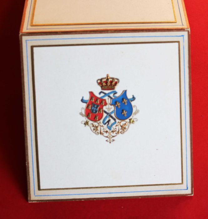 Casa Real marcador/menu c/Armas Rei D Carlos Rainha D Amélia, raro