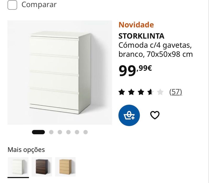Comoda Storklinta IKEA branca