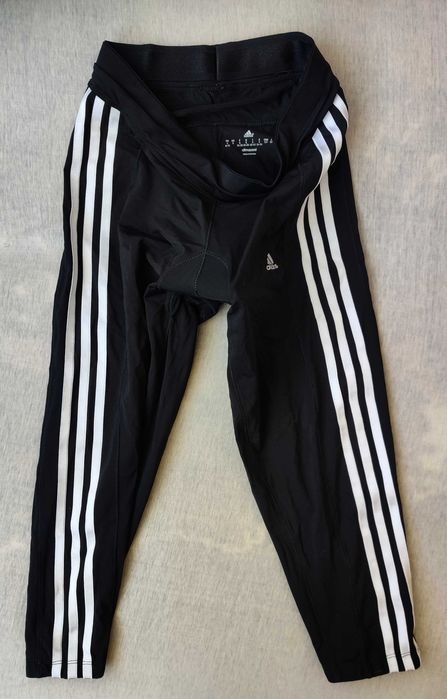Adidas z pieluchą na rower spodnie oryginalne czarne S okazja rowerowe