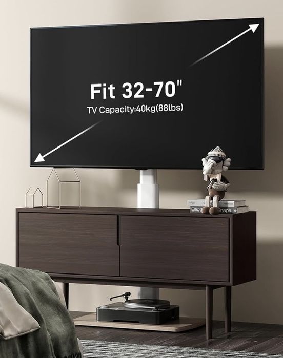 Suporte de TV de pé, ecrãs de 32 a 70 polegadas, VESA de 100 x 100 a 600 x 400 mm.