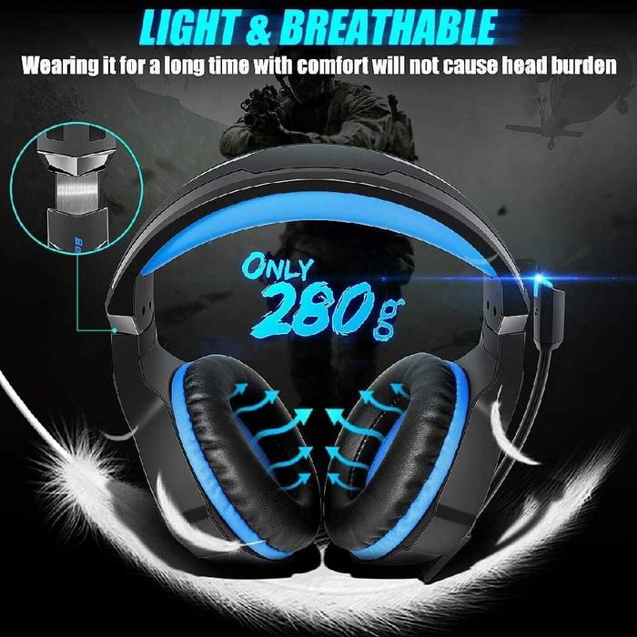 Słuchawki Gamingowe Nauszne LED Beexcellent GM-6 Mikrofon Jakośći 7.1