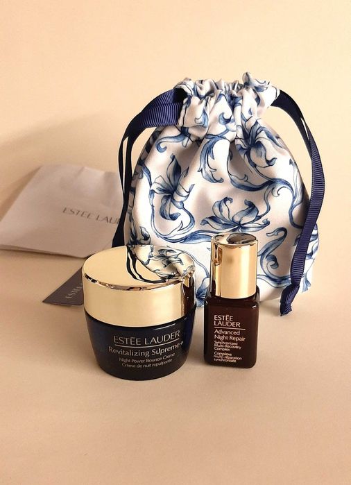 nowy zestaw Estee Lauder na prezent z woreczkiem krem noc
