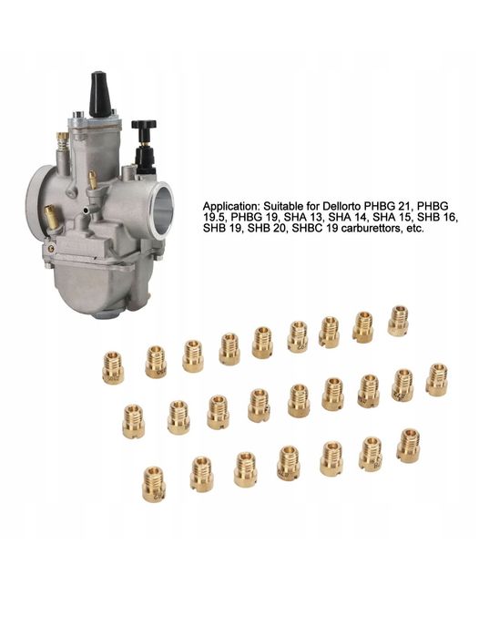 NOWY Zestaw 23szt dysza główna gaźnika Dellorto phbg SHA SHB