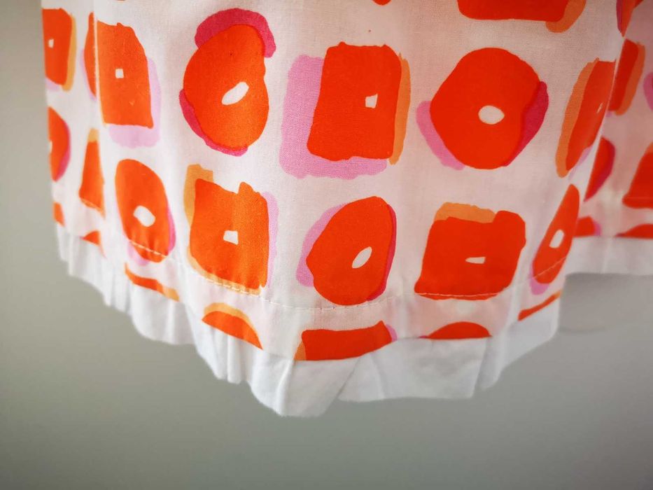 Vestido verão - branco e laranja - menina 8 Anos