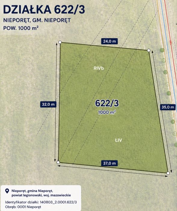Działka budowlana 1000 m² Nieporęt - Widok 3
